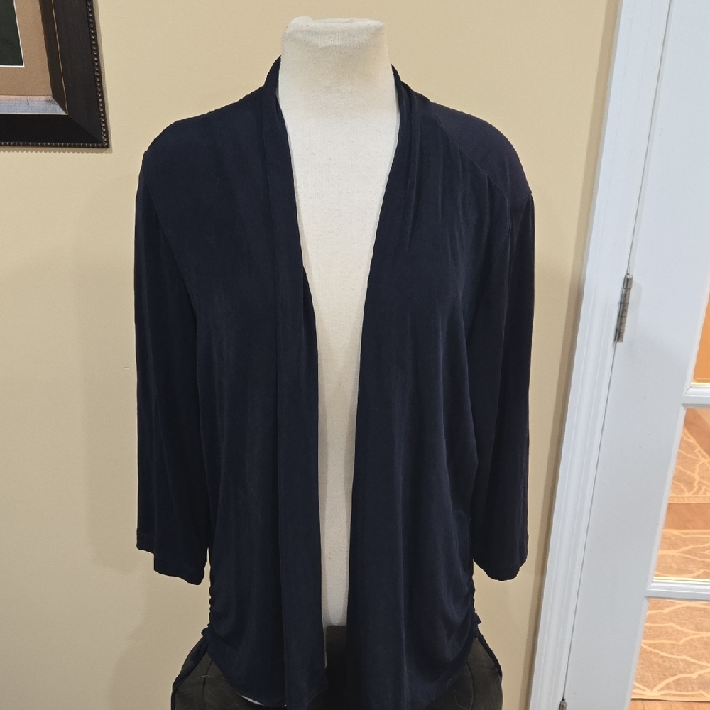 NWT! Chico's Navy Open-Front Cardigan!